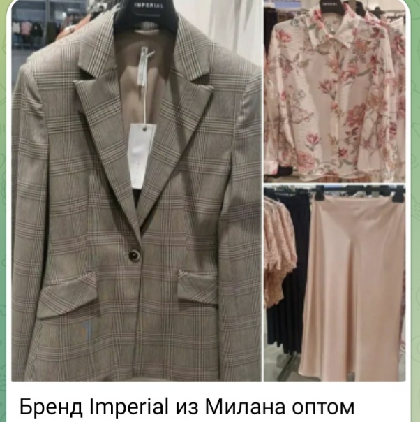 Купить одежду Imperial оптом в Италии на фабрике или дистанционно